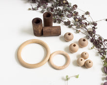 Load image into Gallery viewer, Set of wooden Rings 5 pack (Medium and Large)
